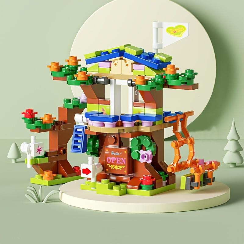 152 STÜCKE 6 in 1 Baumhaus Modell Kleine Größe Bausteine Ziegel Kinderspielzeug für Mädchen Geschenk