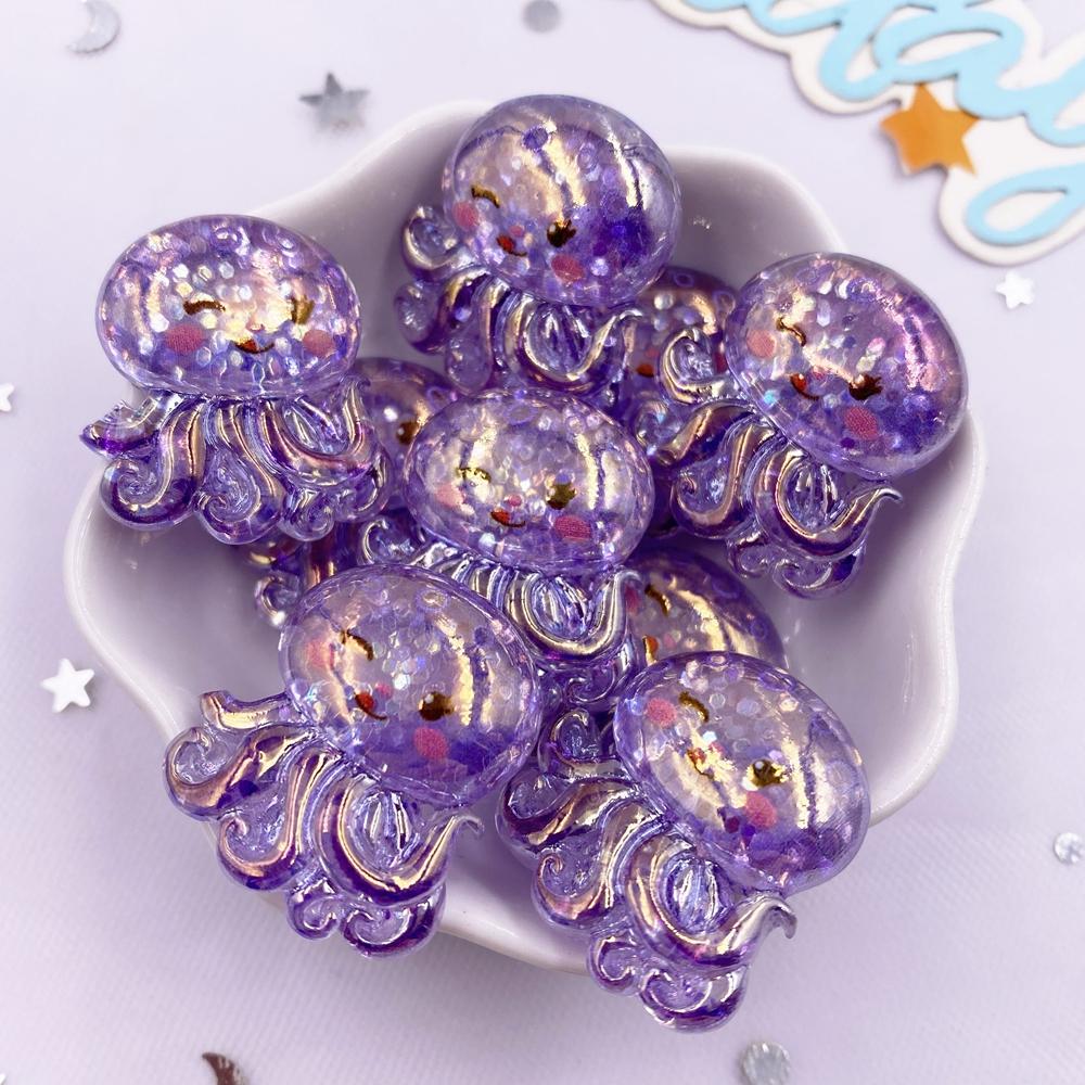 

8 шт. смоляные блестки красочные морские звезды ракушки русалки медузы фигурка плоская задняя часть стразы мультфильм скрапбукинг DIY товары для творчества