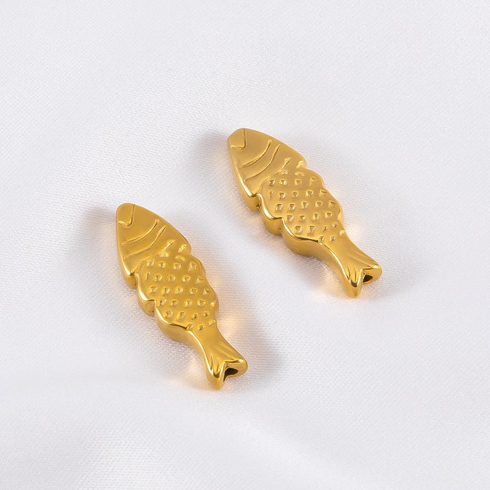 2pcs Stainless Steel Enamel Gold Plated 3D Fish Charms Star Shell Pendants DIY Boho Necklace Bracelet Earrings Jewelry Findings