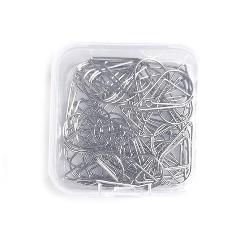 50 Pcs Decorative Paper Clips Teardrop Paper Clip Bookmarks Metal Paperclips Creative Planner Clips for Office