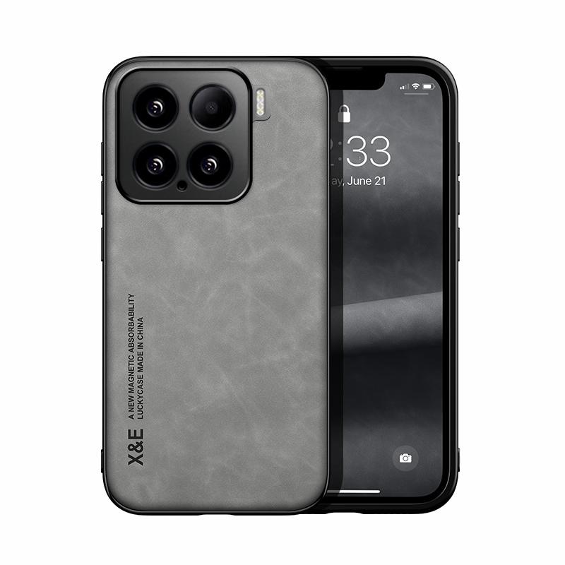 For Xiaomi 15,15 Pro Case Shockproof Leather Texture Silky Feel Cover With Magnetic Attaction Inside For Xiaomi Mi 15
