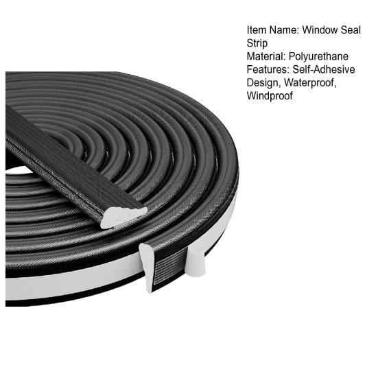 1 Roll 100/300/500CM Window Sealing Strip Self-Adhesive Weather Stripping Soundproofing