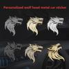 2pcs Wolf Totem Badge Car Personality Wolf Head Metal Car Sticker Modified Car Logo Wolf Head Sticker Metal Wolf Logo