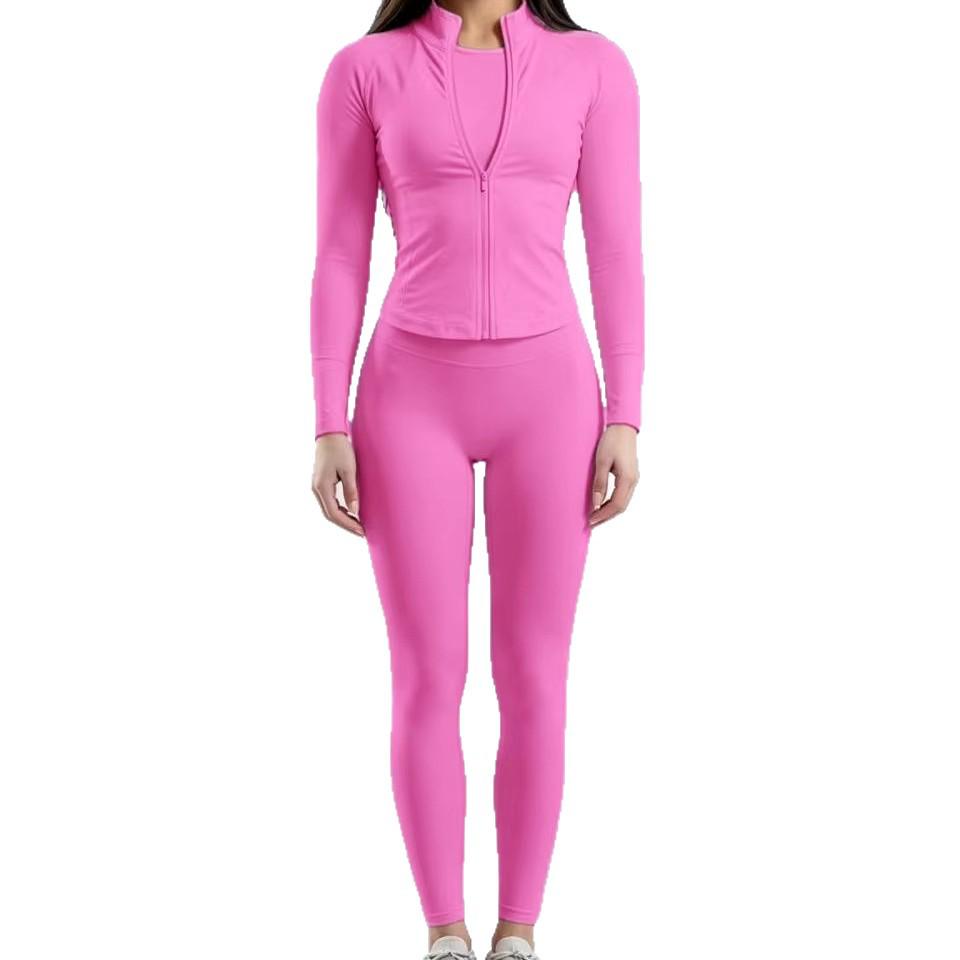 Hohe Taille Schlanke Passform Po-Hebend Yoga und Laufen Zweiteiliges Set