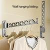 Foldable Clothes Hanger Rack Wall Mount No Drill Windproof Anti-slip Modern Heavy Duty Indoor Bathroom Clothing Drying Holder Organizer