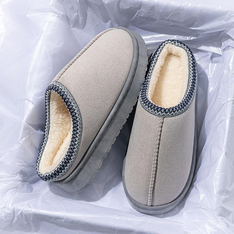 

Этнический стиль фланелевые хлопковые туфли осень и зима толстая подошва меховые тапочки для пары для дома бархатные теплые хлопковые тапочки обувь Size 44-45 [Suitable for 43-44]