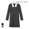 ECOLEDEPARIS Contrast Collar Check Dress_Rb29Woa004Z