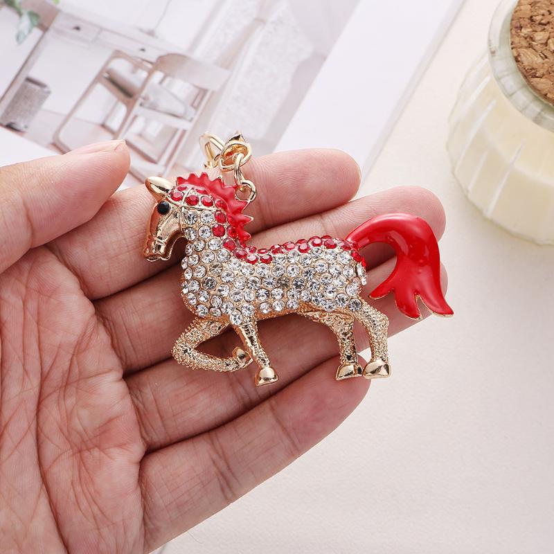 Creative 2026 Year Of The Horse Design Keychain  Keyring Key Chain Accessoreis Female Car Bag Key Holder  Year Gift