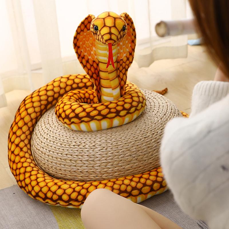 70/170/240cm Simulation Colorful Snake Cobra Plush Toy Stuffed Animals Snake Plushies Doll Funny Spoof Joke Soft Toys Home Decor