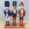 1Pcs 30Cm Cartoon Walnut Soldier Home Decoration Christmas Ornament Wooden Nutcracker Puppet Desktop Decor