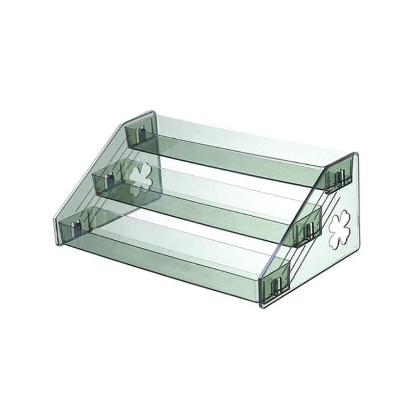 

Пластиковая 3-ярусная подставка для лаков для ногтей, косметическая витрина, держатель, органайзер для хранения флаконов эфирных масел большой вместимости зелёный