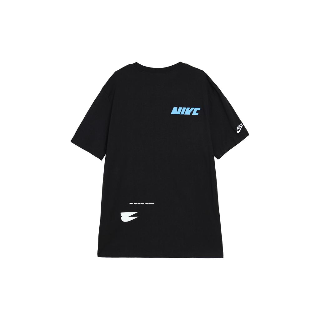 Nike Sportswear T Shirts Men's Black Crew Neck Moderate Straight Fit DM6378-010