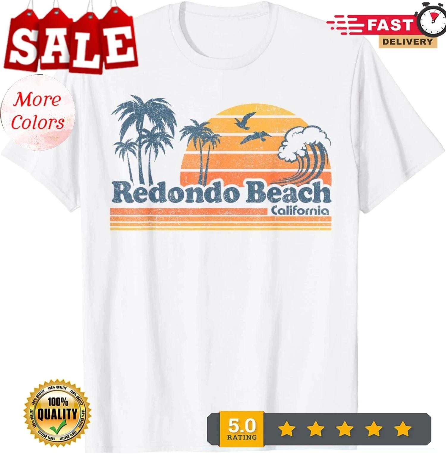 Redondo Beach California Vacation Cute Vintage Cali Retro T-Shirt S