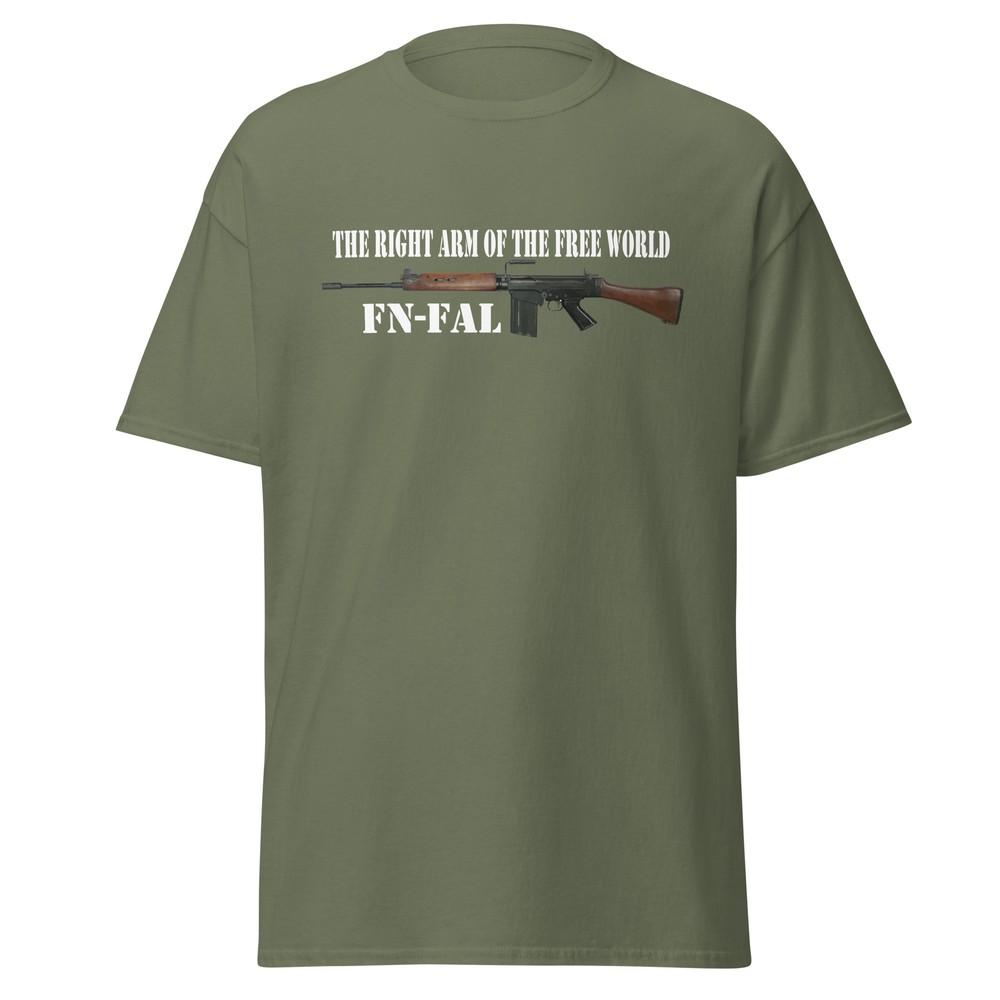 

FN FAL Battle Rifle Nato British L1A1 Military Gun Unisex Classic T-Shirt 2XL