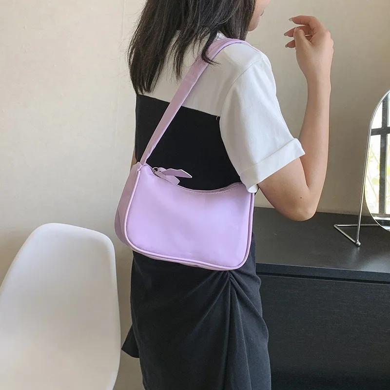 1 Pcs Shoulder Bag Trendy Underarm Handbag Versatile Niche Solid Color Mobile Phone Bag Girls' Shoulder Bag Handbag