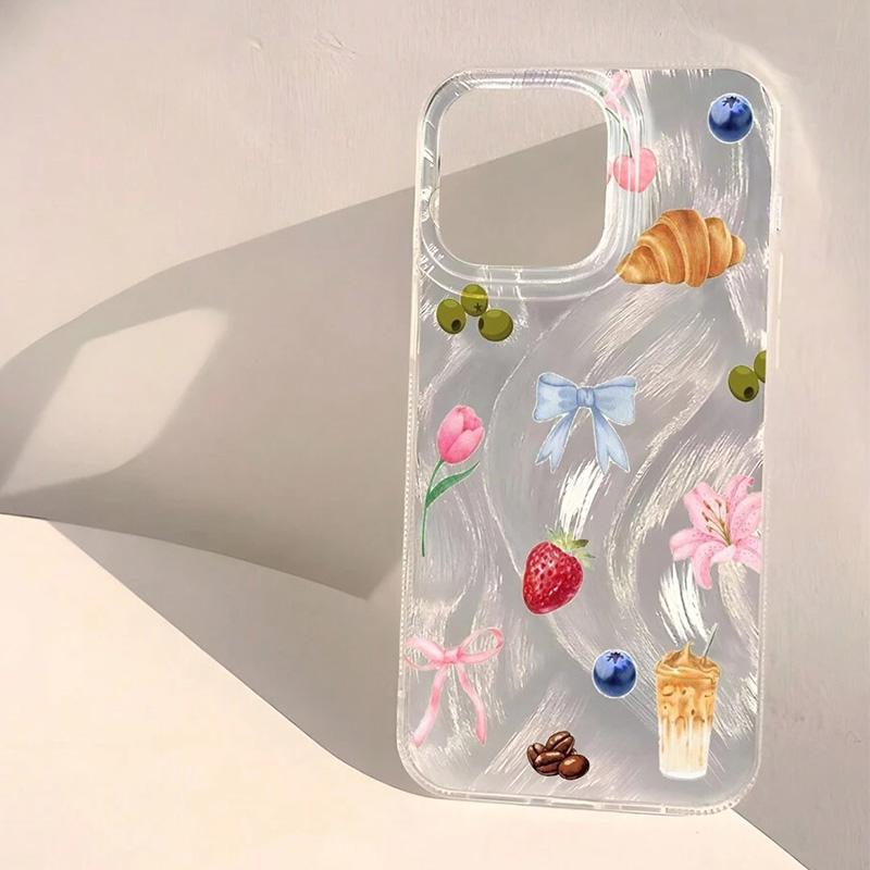 Modische Einzigartige Perlenherz Blumenmuster Handyhülle Für iPhone 16 14 13 12 11 15 Pro Max 16E XR X XS 7 8 Plus 17 Air Hülle