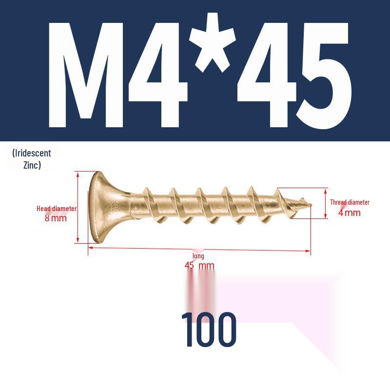 304 Stainless Steel Galvanized Hardened Coarse Thread Countersunk Flat Head Phillips Wood Screws