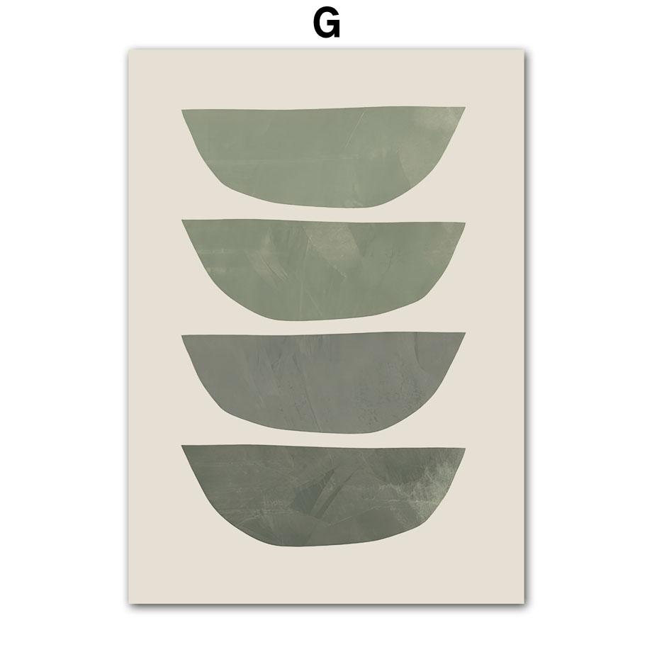 Plant Leaves Rainbow Geometry Abstract Boho Wall Art Canvas Painting Nordic Posters & Prints Wall Pictures For Living Room Decor
