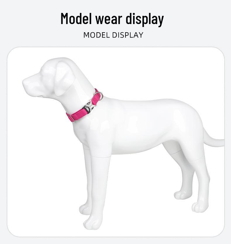 Cotton Linen Pet Collar for Small to Large Dogs - Neck & Leash Set for Huskies and Teddies