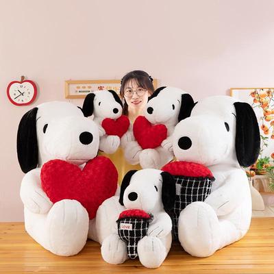2025 Snoopy Herz-Blumenstrauß Plüschtier Kissen - Geburtstagsgeschenk für Mädchen und Kinder