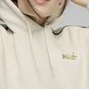 Puma Esstape Minimal Gold Hoodie Fl Forever Faster Logo Warm Casual Hooded Fleece Sweatshirt Women Hoodie Snow-White 685332-87