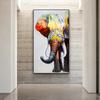Modern Painted Oil Painting Elephant Canvas Painting Abstract Animal Poster Living Room Wall Paintings Decor Pictures Home Decor