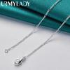 URMYLADY 925 Sterling Silver LOVE Heart Pendant Necklace For Women Wedding Party Fashion Charm Jewelry