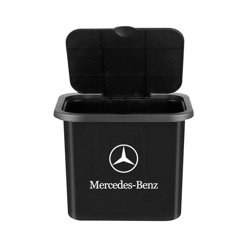 1Pcs Car Seat Back Hanging Trash Can Storage Case Rear Row Organizer For Mercedes Benz AMG W205 W204 W203 W211 GLC GLE CLA W212 W213 W201 W210 W124