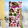 Masha Bear Beach Towel Super Soft Microfiber Quickdry Fabric Comfortable Lightweight Perfect for Traveling Yoga Camping and Swimming