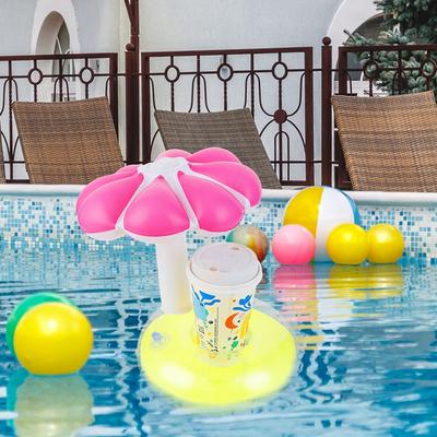 Inflatable Loevely Mushroom Coasters Jumbo Drink Cup Holder Beach Backdrop Party Favors Decoration For Hawaiian Party