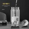 Fuguang G2412 Double-Layer Glass Water Bottle
