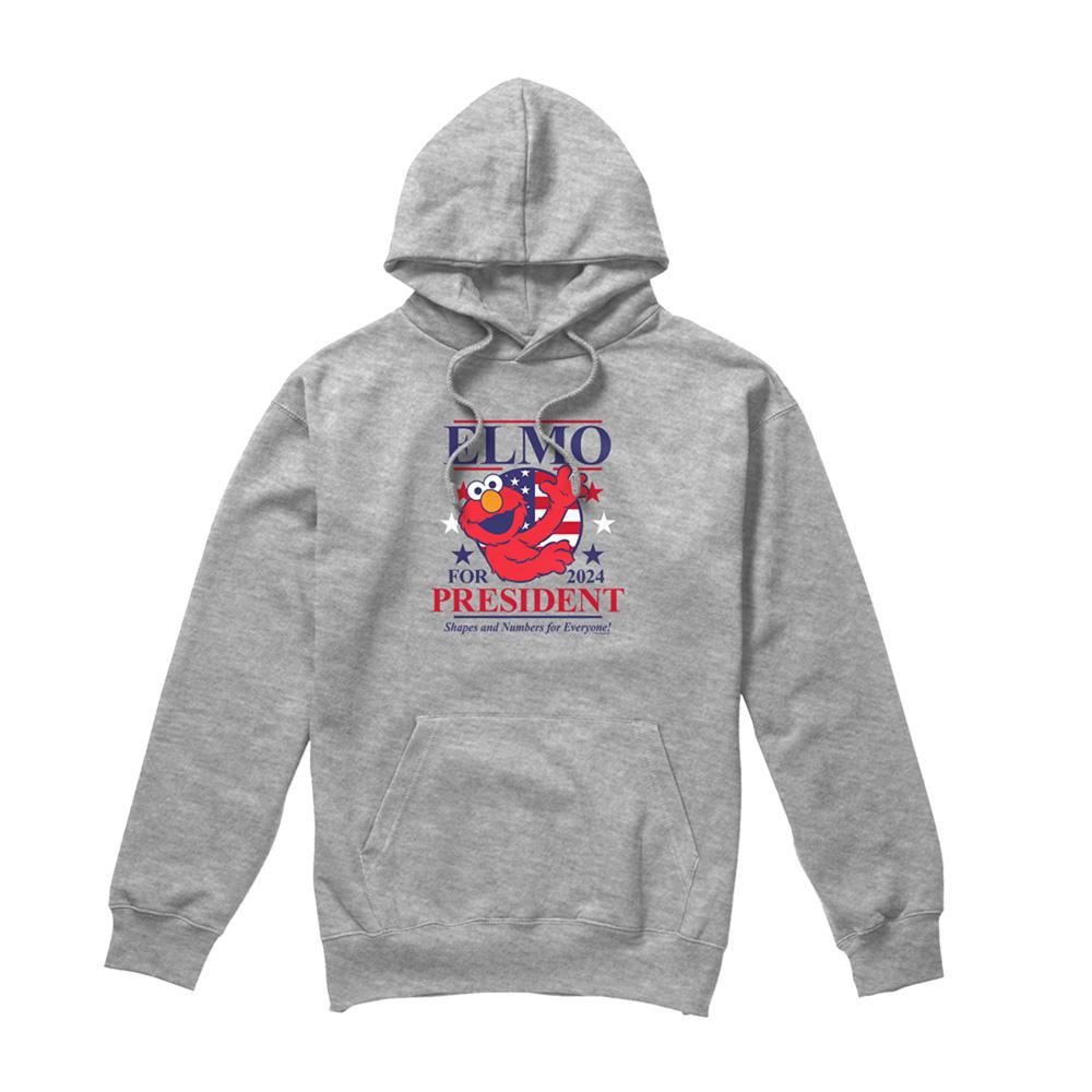Sesame Street Unisex Adult For President 2024 Elmo Heather Hoodie