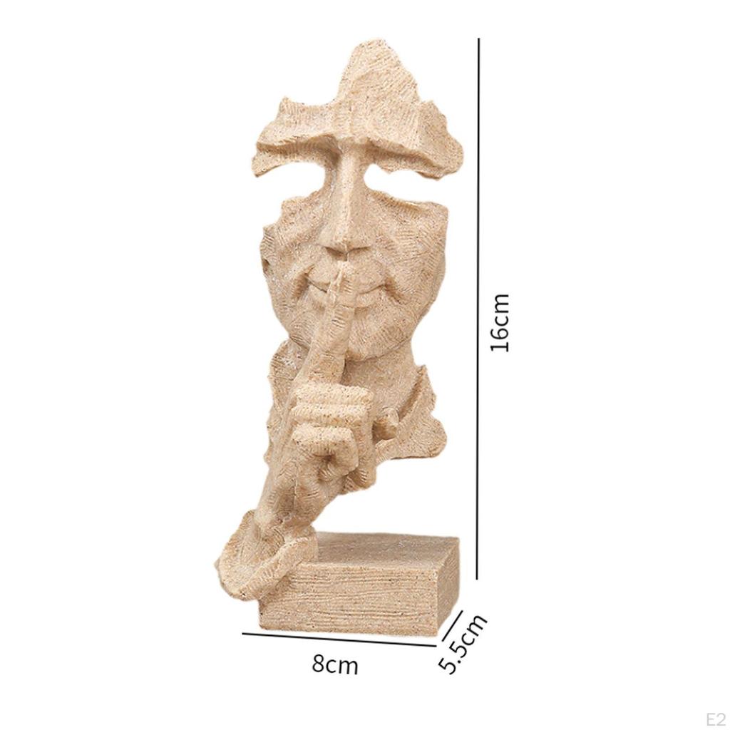 Face Decorative Figurine Abstract Figure Sculpture Art Crafts Tabletop Ornament Modern Statue for