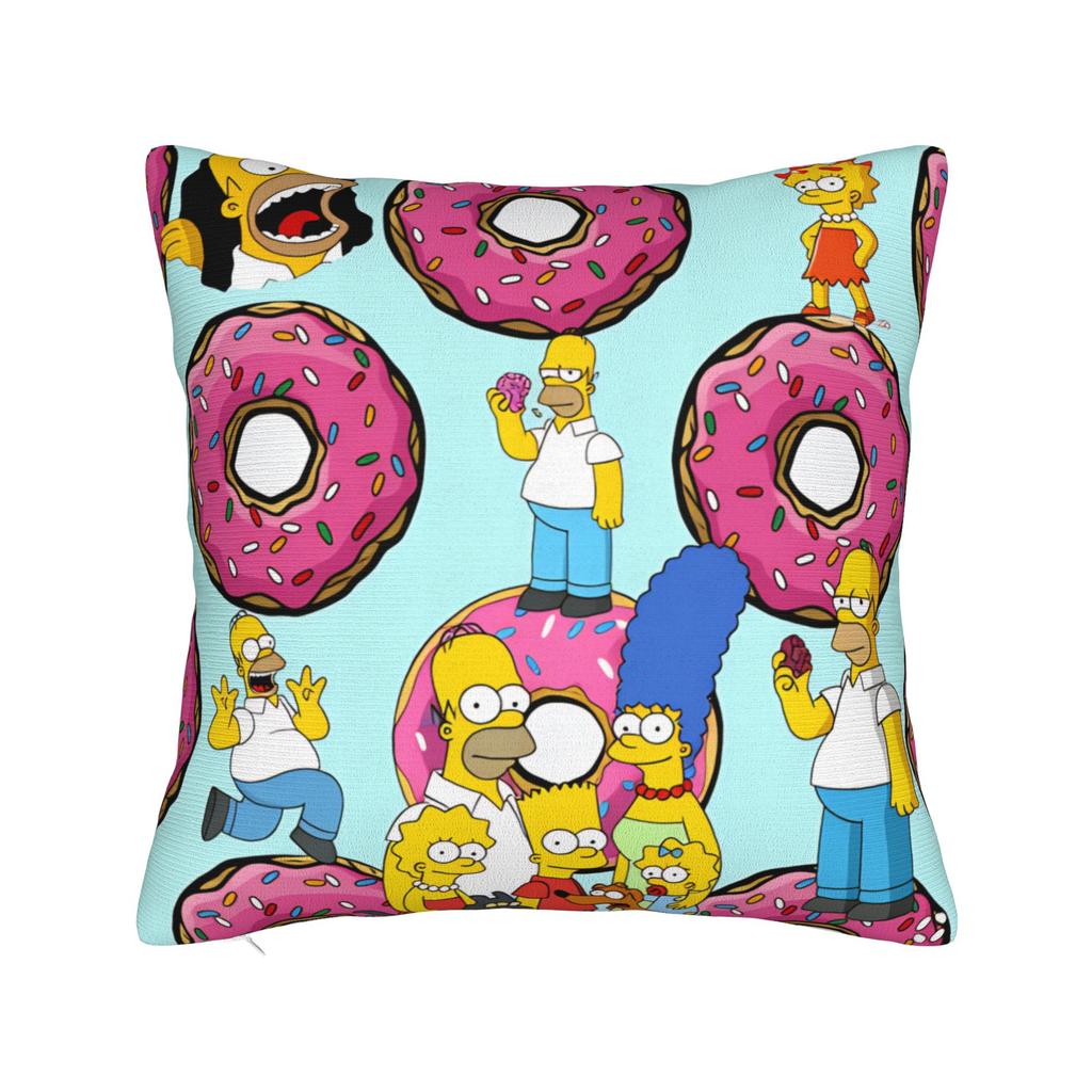 Pillow Case Bart SSimpsons Neon Print Soft Pillow Cover For Living Room Chair Fashion Pillowcases