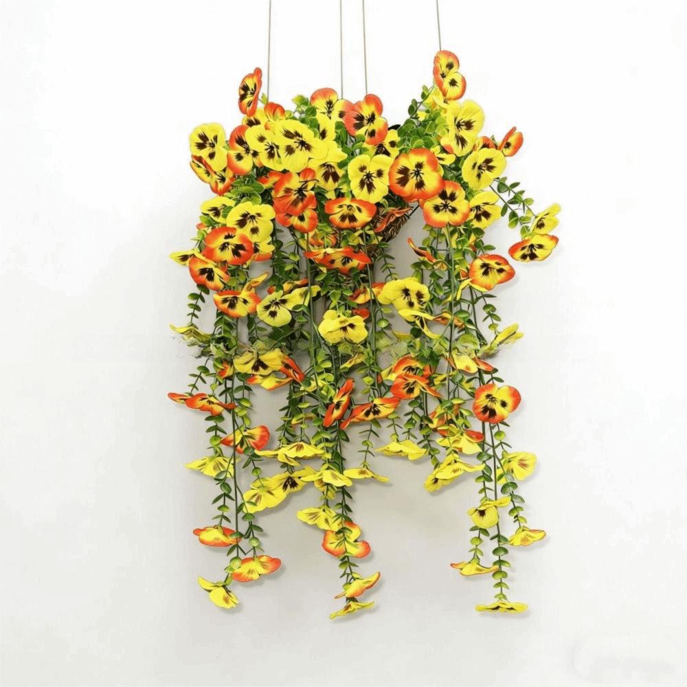 DIY Eucalyptus Pansy Multicolor Simulation Eucalyptus Leaves New Plants Wreath Home Decoration