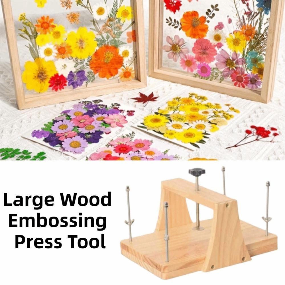 Große Holzprägepresse Handgemachtes DIY-Kunst-Trockenblumen-Bastelwerkzeug zur Trockenblumenkonservierung