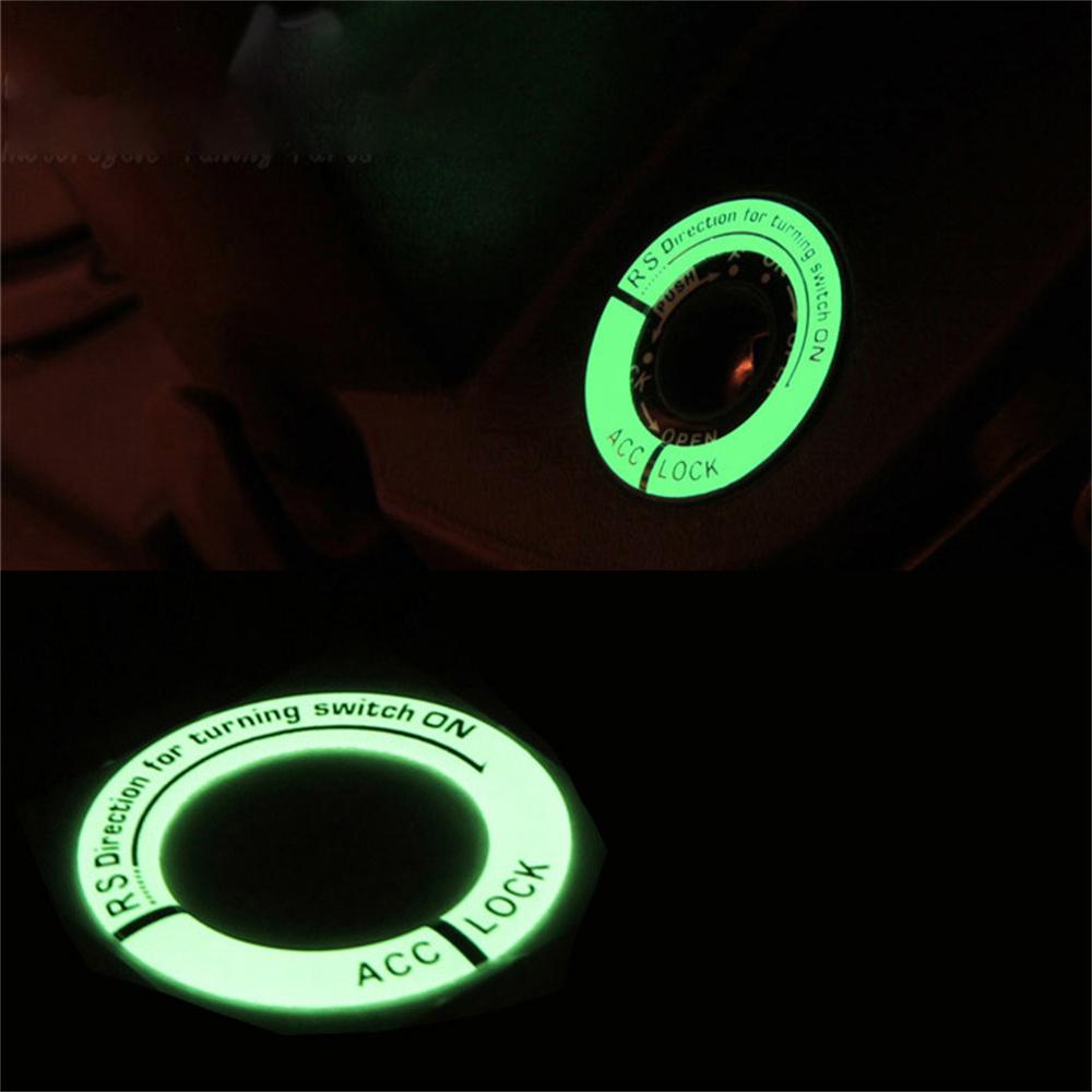 

Car Ignition Switch Protective Sticker Luminous Key Ring Stickers Styling Decoration Auto Glowing Key Ring Fluorescent Stickers красный