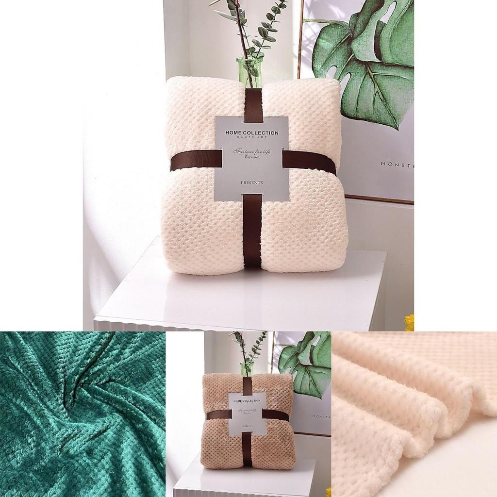 Weiche und kuschelige Popcorn-Waffeldecke Fleece-Überwurf Perfekt für Camping oder Filmabend auf der Couch