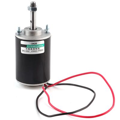 Gleichstrommotor Permanentmagnet Hohe Drehzahl Geräuscharm CW CCW Mini Bürstenbehaftete Elektromotoren 30W24V 7000U/min