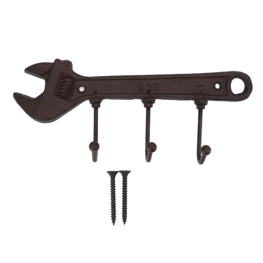 Industrial Style Hook Innovative Wall Decorative Cast Iron Hooks Clothes Hanger Pendant for Bar Entryway Wrench Shape