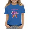 Boys Girls Round Neck Casual Printed Short-sleeved T-shirt Top