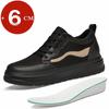 Fashion Mesh+Leather Height Increasing Elevator Shoes Men Woman Comfort Breathable Height Increase 6CM Man Sneakers Lift Casual Shoes