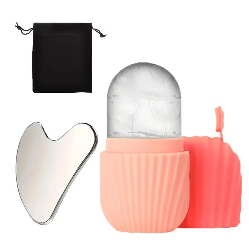 3/4/5/9Pcs Silk Sleep Set Eye Mask Satin Bonnet Memory Foam Pillow Gua Sha Ice Roller Face Massager Women Gift Style Accessories