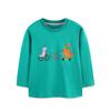 European Style Dinosaur Print Boys' Long-Sleeved Pullover T-Shirt - Autumn New Arrival Sportswear