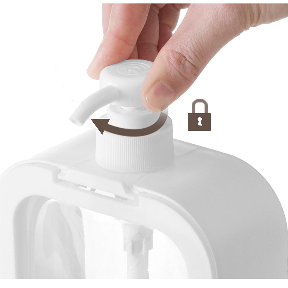 1PC Soap Dispenser White Liquid Lotion Hand Pump Soap Dispenser Refillable Shampoo Bottle Plastic Hand Soap Dispenser