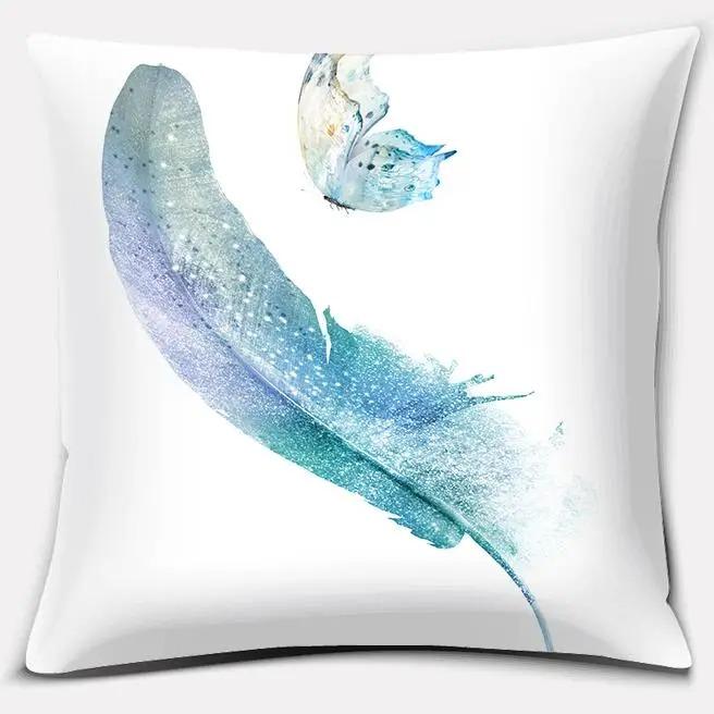 Office Living Room Home Pillowcase Blue Penguin Animal Pillowcase Car Ornaments