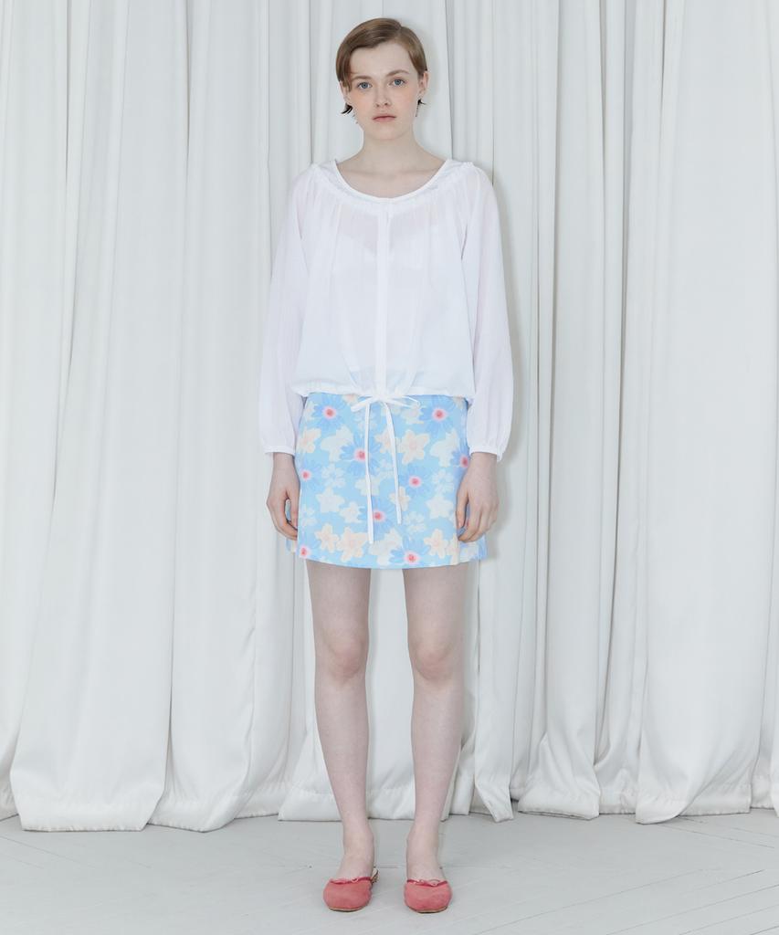 Sinun Flower Mini Skirt (Blue)