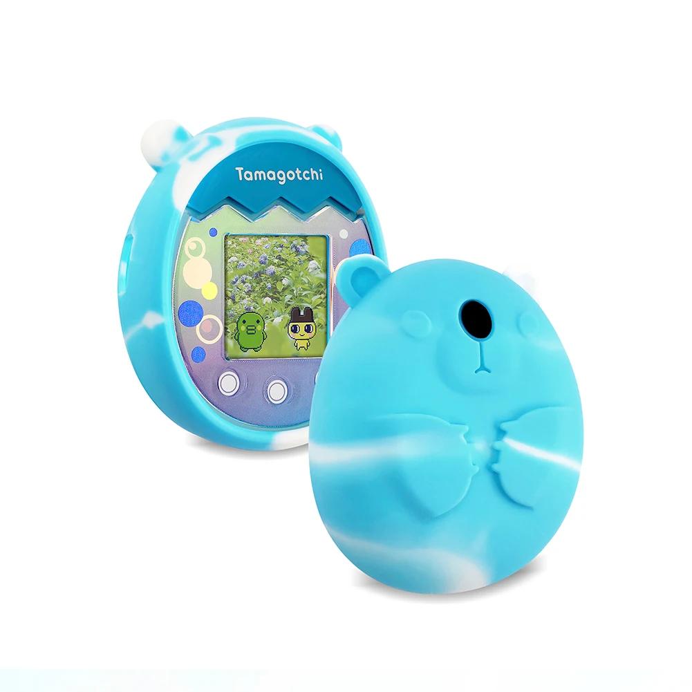 Silicone Protective Case with Carabiner Protective Cover Protective Sleeve for Tamagotchi Pix Interactive Virtual Pet Machine