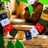 Tibetské molitbové praporky Malé batůžky Dekorace Barevná buddhistická požehnání Ozdoba Vhodné pro turistiku Kempování Cestování Dárek