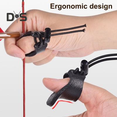 Protetor de dedo para arco e flecha, luva de caça, anel de polegar macio, protetor de dedo para arco tradicional, arco e flecha, protetor de dedo para esportes de caça